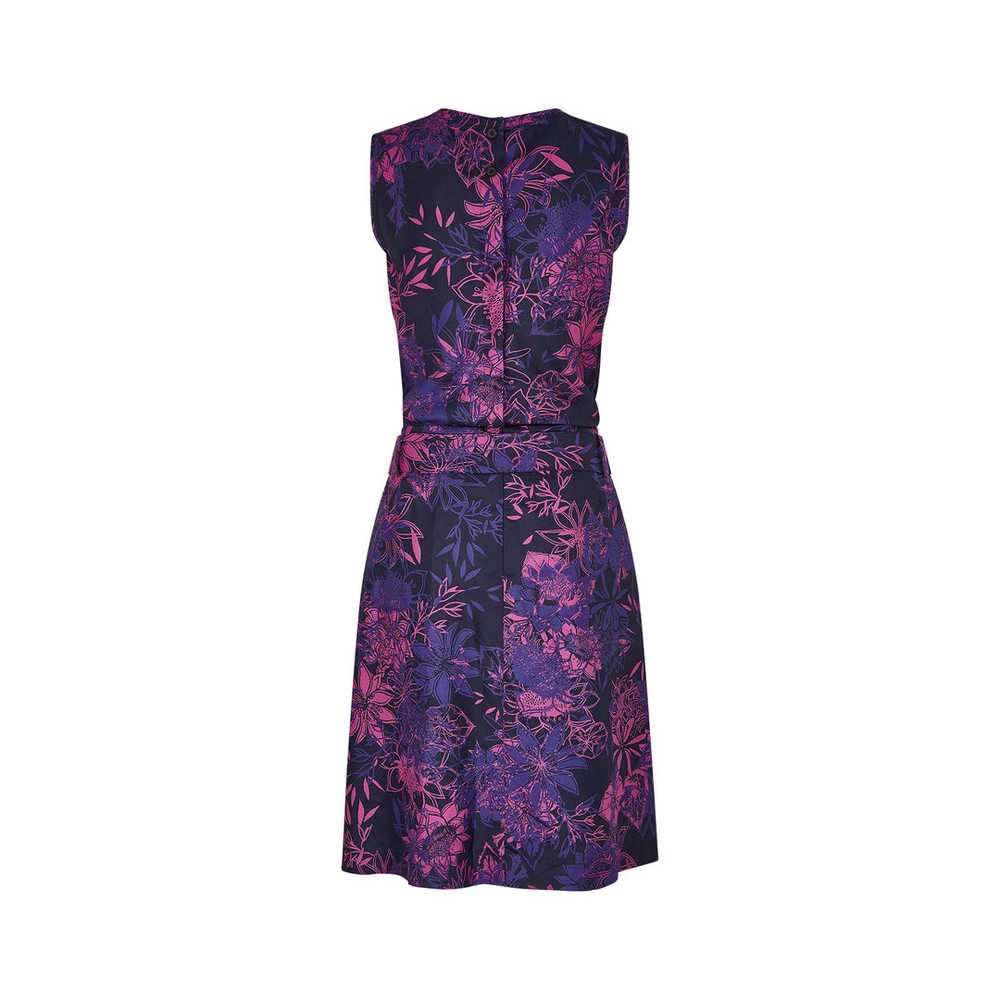 1990s Y2K Escada Silk Floral Dress with Grosgrain… - image 12