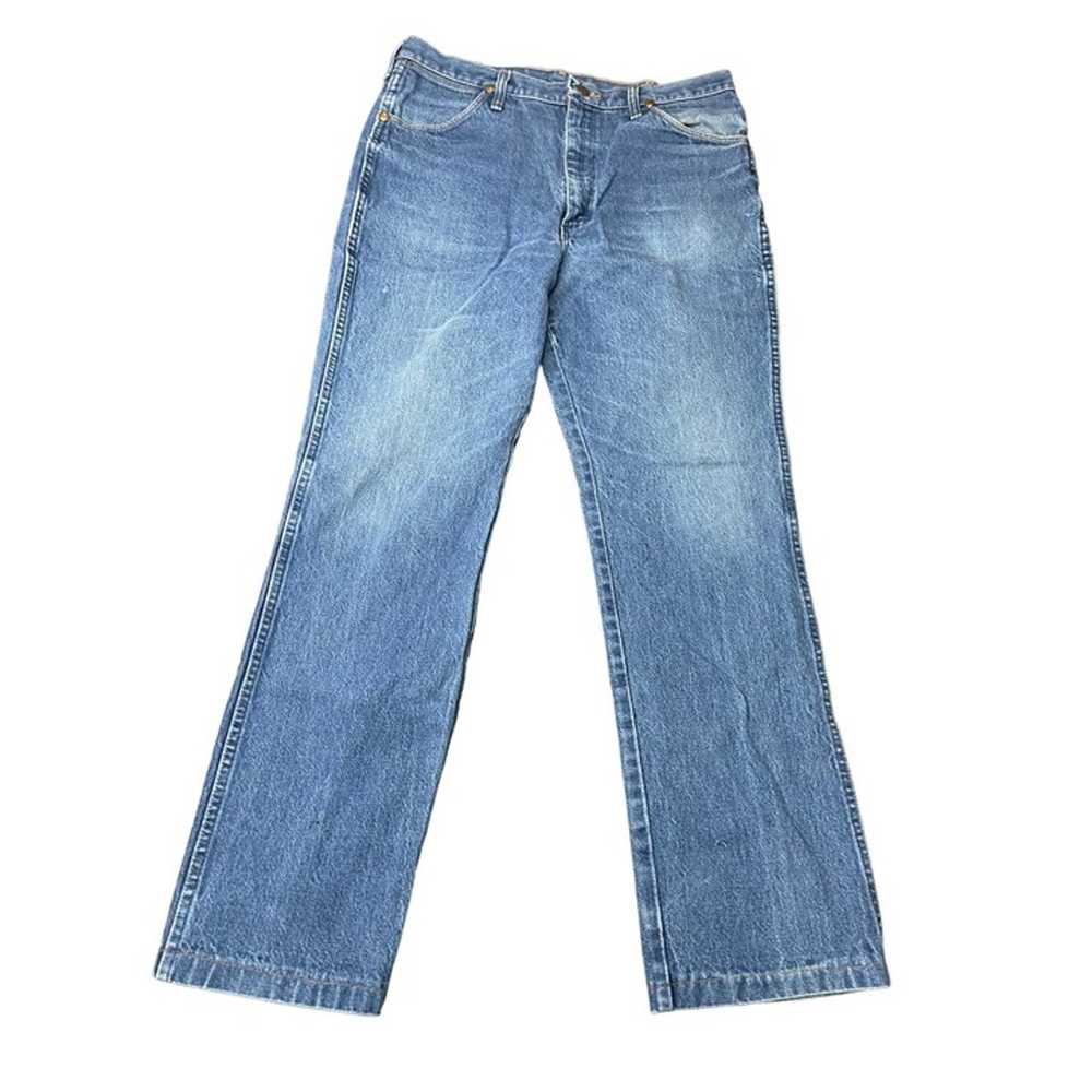 Vintage Wrangler 936Den Blue Jeans Mens 36x34 (34… - image 2