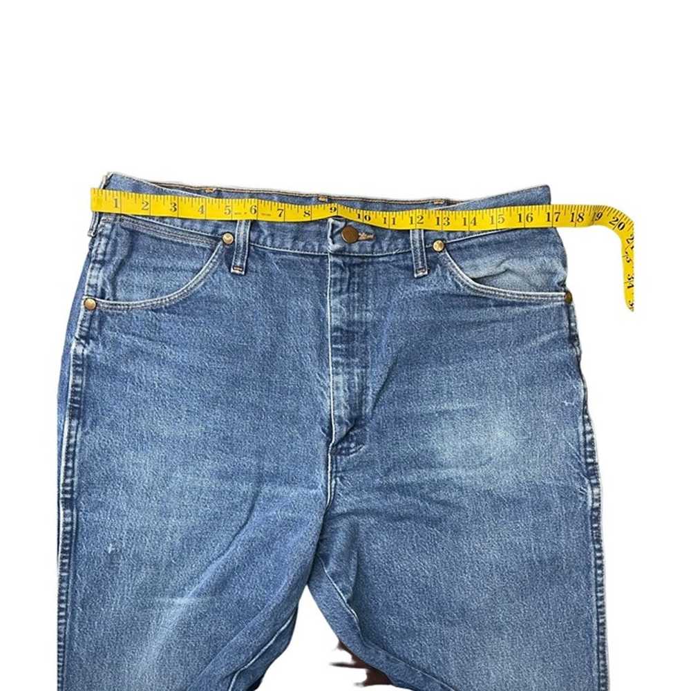 Vintage Wrangler 936Den Blue Jeans Mens 36x34 (34… - image 4