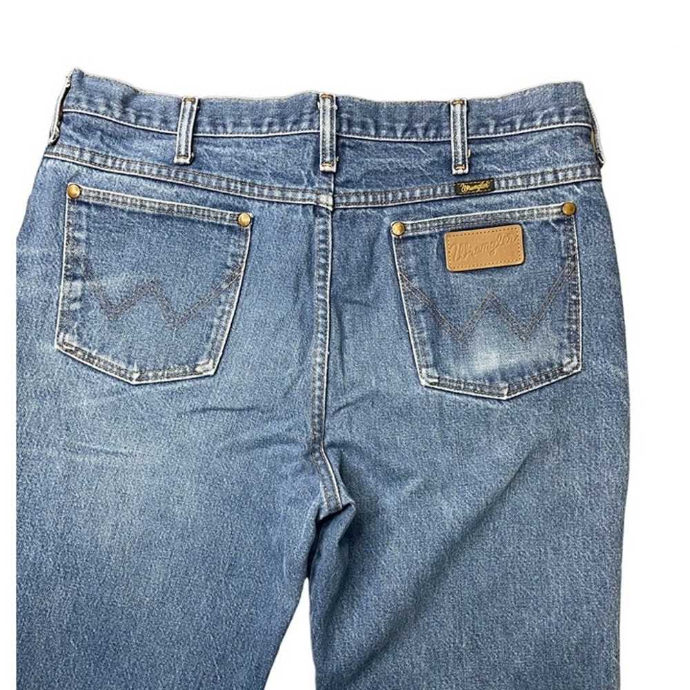 Vintage Wrangler 936Den Blue Jeans Mens 36x34 (34… - image 8