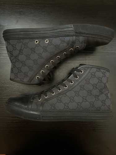 Gucci Gucci High-Top Sneakers - Black Leather