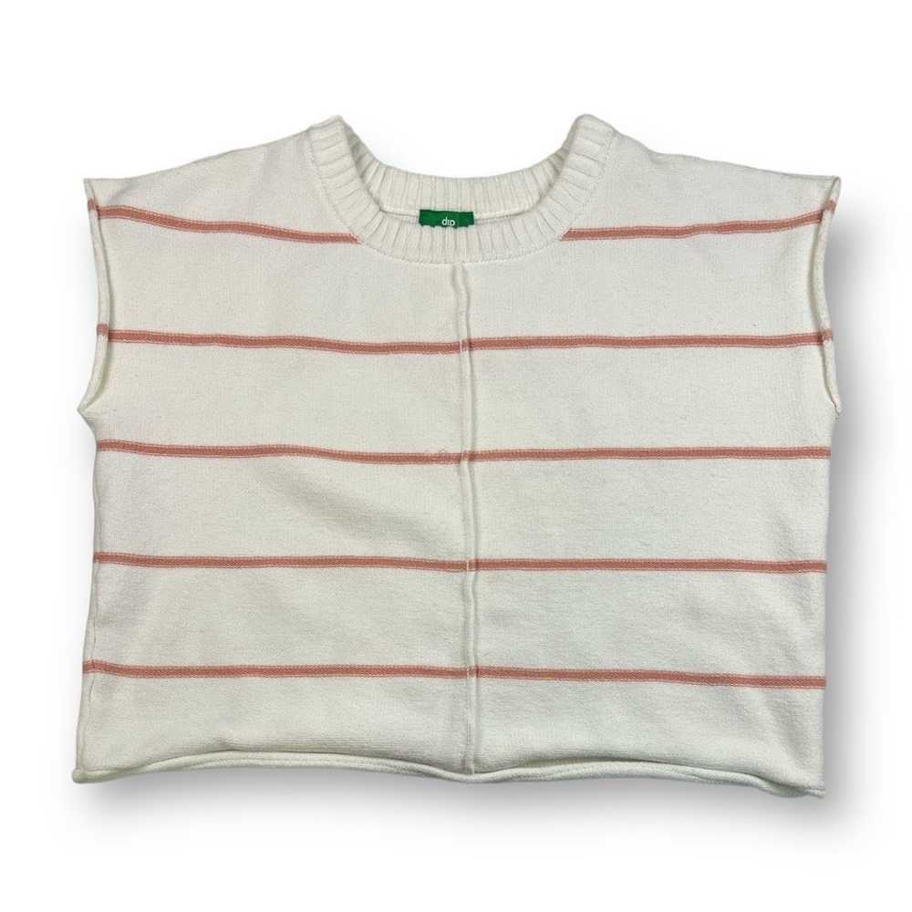 Other Dip Boxy Striped Sleeveless Sweater Top Siz… - image 1