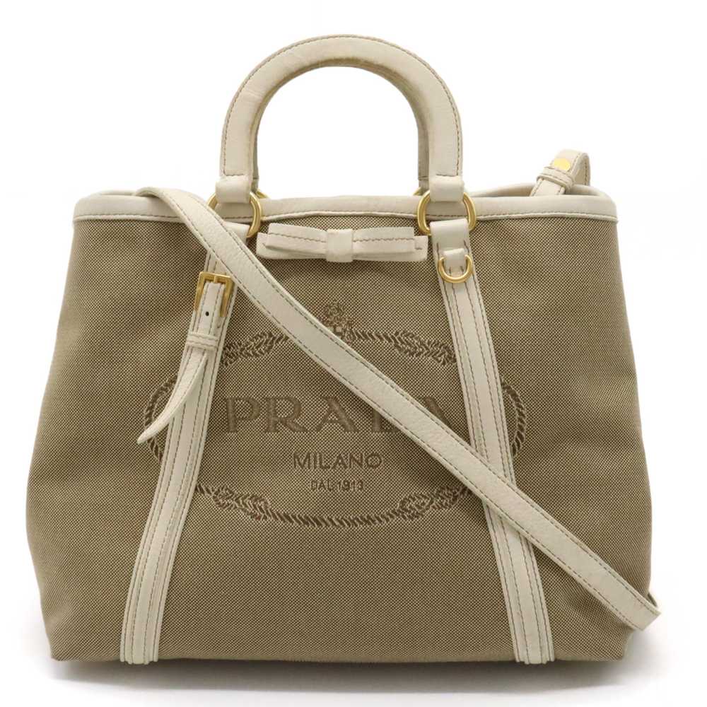 [Japan Used Bag] Bag Prada Logo Jacquard Ribbon T… - image 1