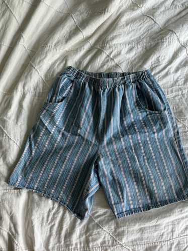 North West Blue Vintage Long Striped Shorts (M) |…