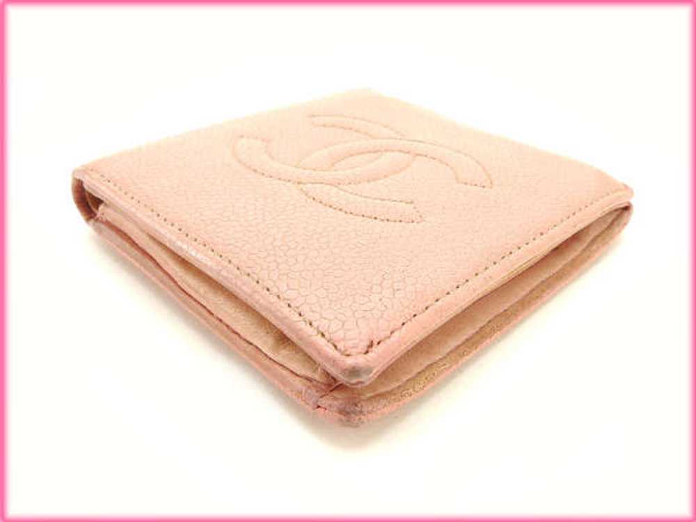 Rakuten Superchanel Bifold Wallet Caviar Skin Pin… - image 3