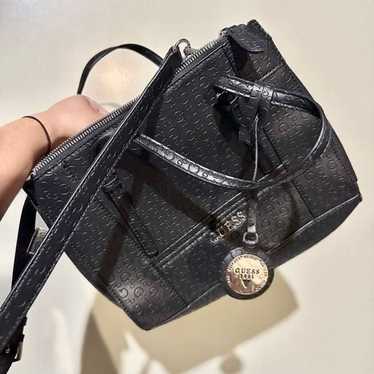 NWOT GUESS black satchel medium Monogram purse
