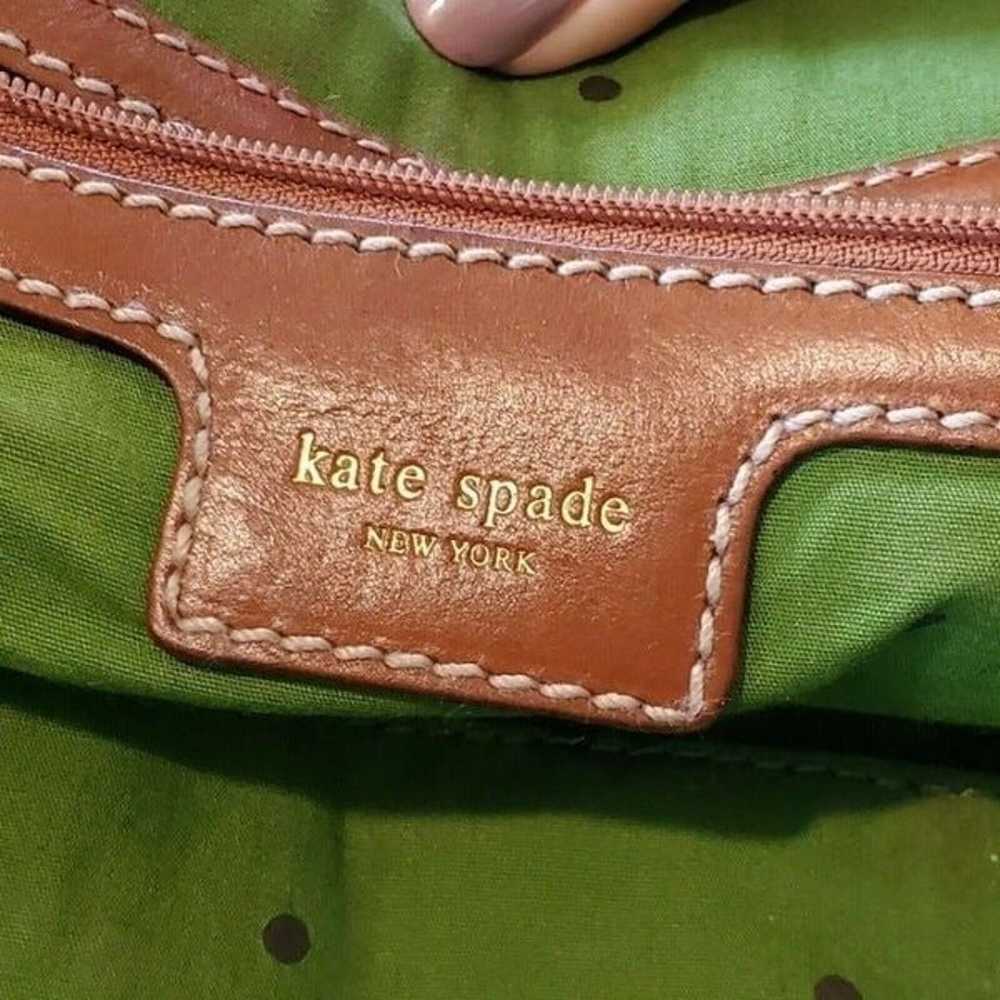 Kate Spade Zebra Print Leather Flap Hobo Purse Cr… - image 7