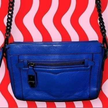 Rebecca Minkoff Blue Leather Crossbody Bag Authent
