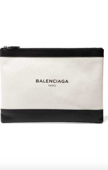 Balenciaga BALENCIAGA CANVAS AND BLACK LEATHER ZIP