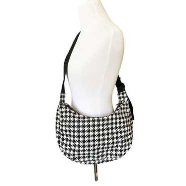 Baggu Medium Crescent Bag in Black & White Pixel … - image 1