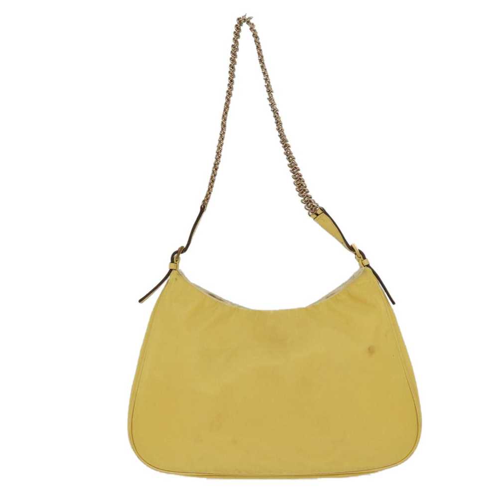 Prada PRADA Chain Shoulder Bag Nylon Yellow Auth … - image 2