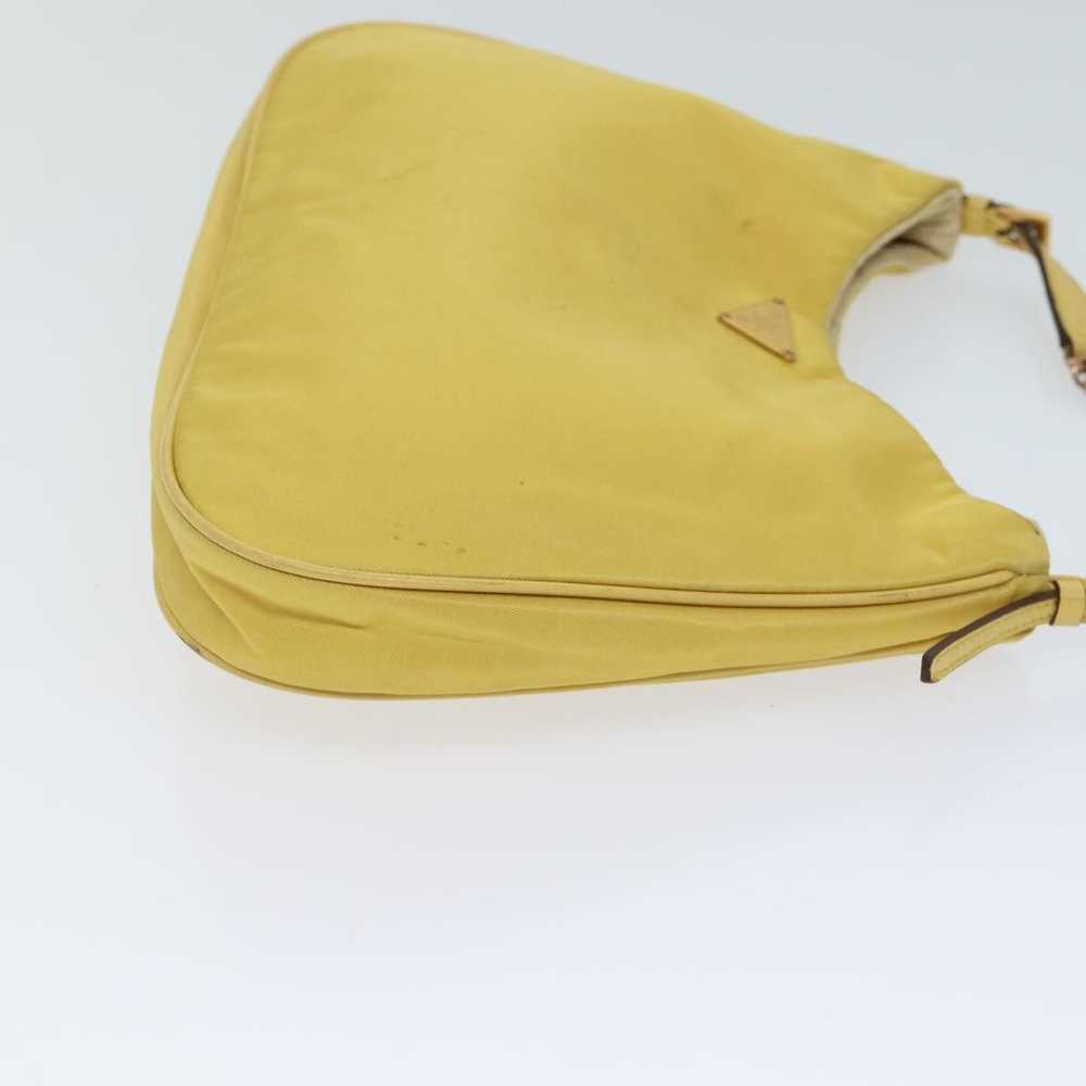 Prada PRADA Chain Shoulder Bag Nylon Yellow Auth … - image 3