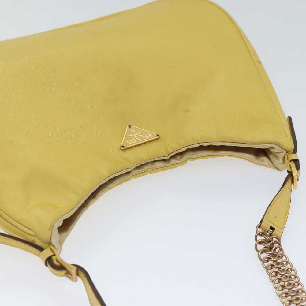 Prada PRADA Chain Shoulder Bag Nylon Yellow Auth … - image 6