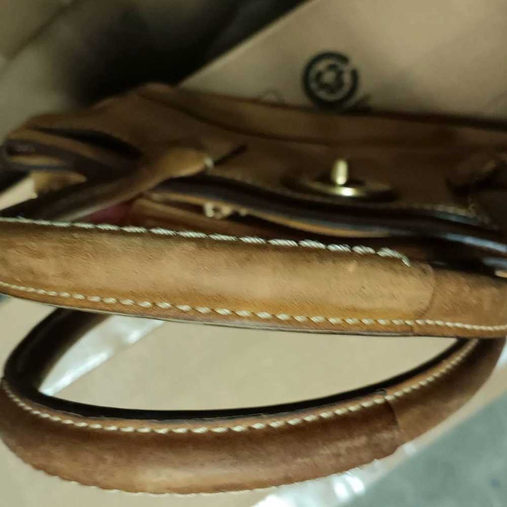 Vintage Coach 'Madeline' Tan Leather Satchel - image 11