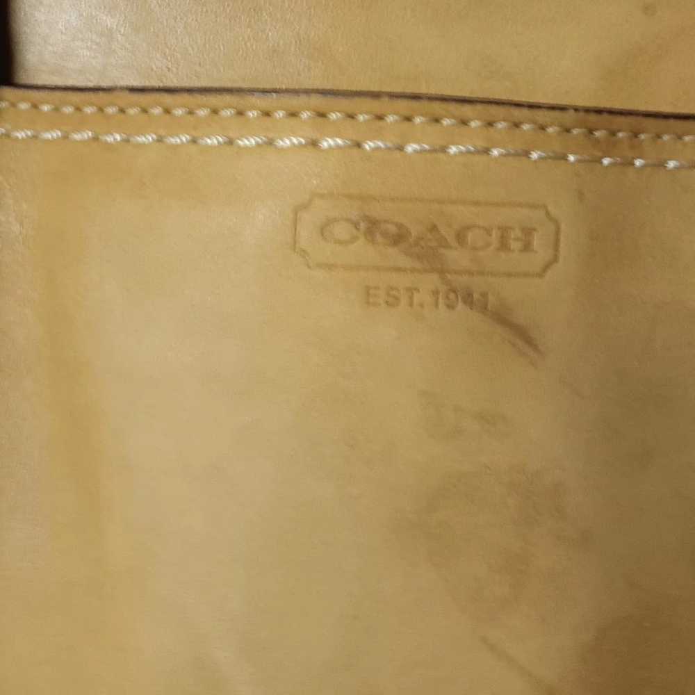 Vintage Coach 'Madeline' Tan Leather Satchel - image 4