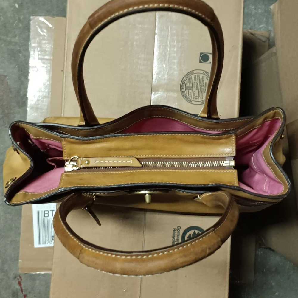 Vintage Coach 'Madeline' Tan Leather Satchel - image 8