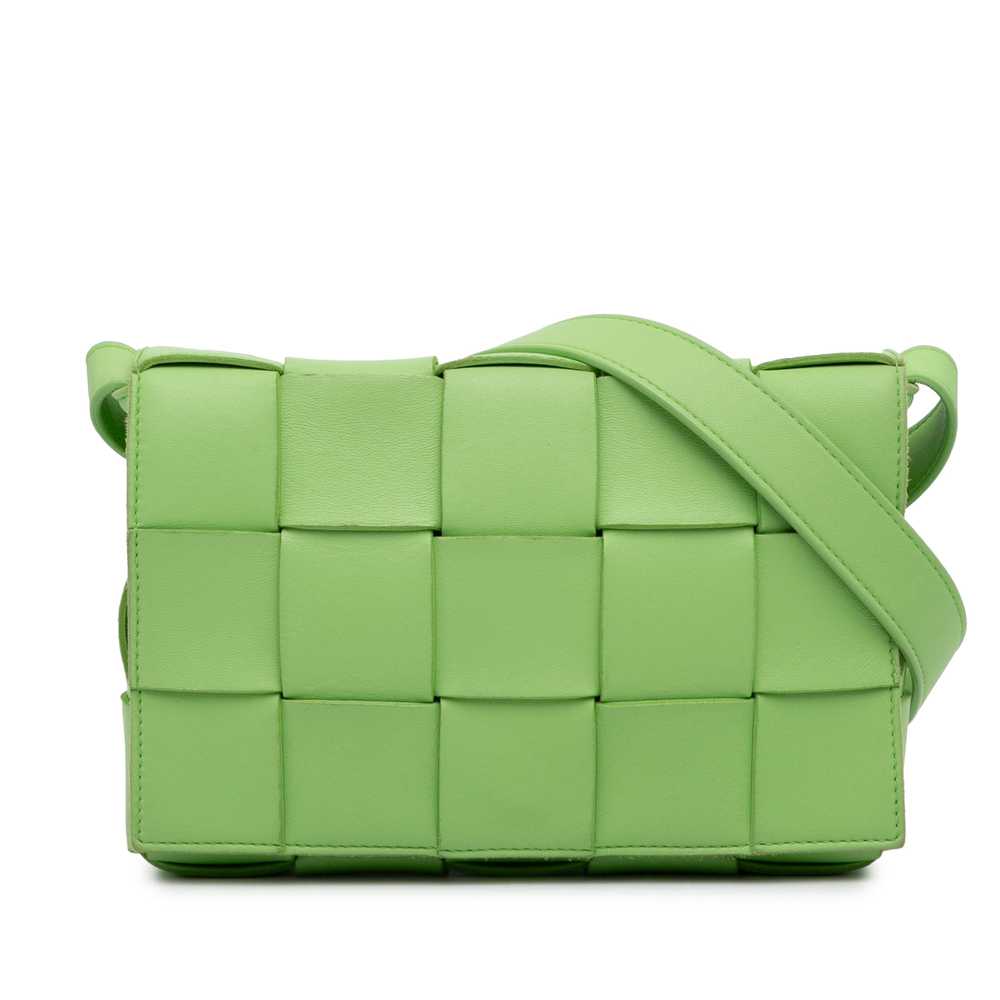 Green Bottega Veneta Intrecciato Cassette Crossbo… - image 1