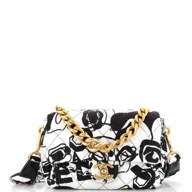 CHANEL Deer Coco Flap Bag Quilted Printed Canvas … - image 1