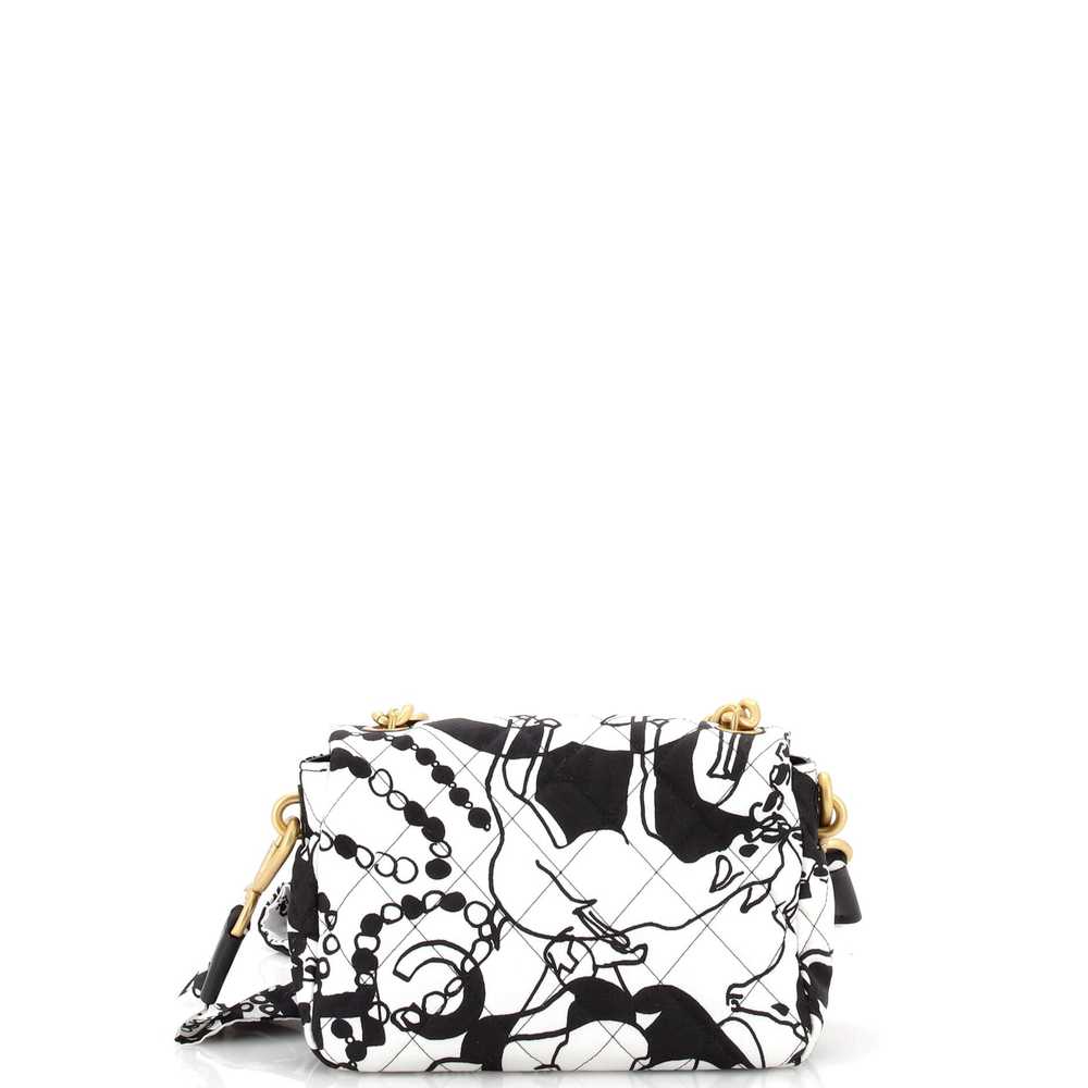 CHANEL Deer Coco Flap Bag Quilted Printed Canvas … - image 3