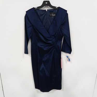 Alex Evenings Women's Navy Blue Sheath Dress Size 