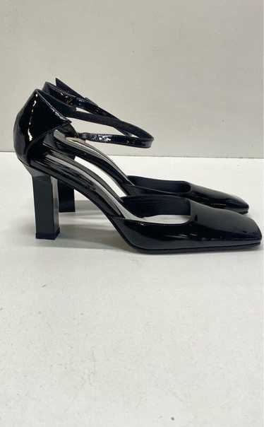 Via Spiga Patent Leather Square Toe Heels Black 6