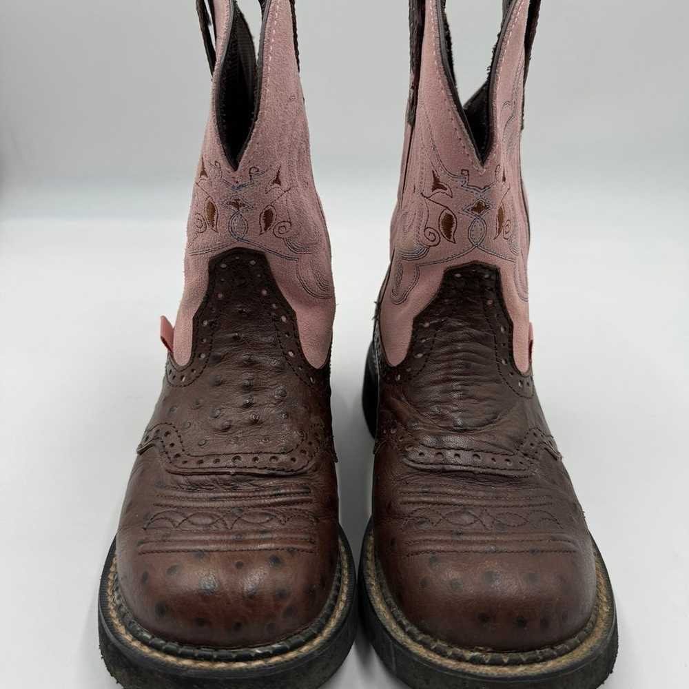 Justin Gypsy Ostrich Women’s 6 B Cowboy Boots Pin… - image 5