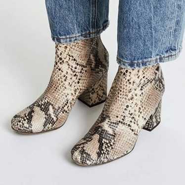 Free People Cecile Python Snake Print Booties size