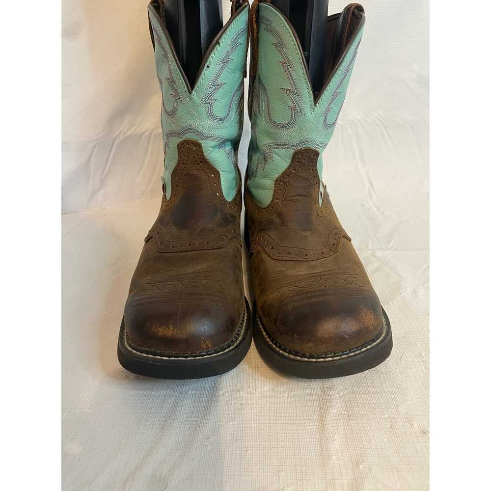Women's Justin Western Cowboy Boots Size 11B GUC … - image 2