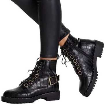Asos Black Hiker Croc Boots(Size 9)