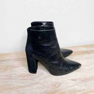 IRO leather paneled black heeled boots size 36