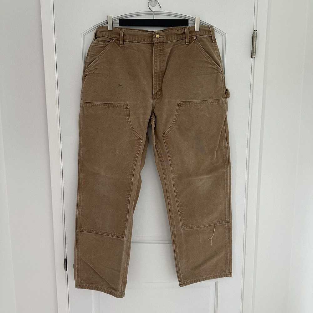 Carhartt × Vintage Duck Brown Double Knee Pants 3… - image 1