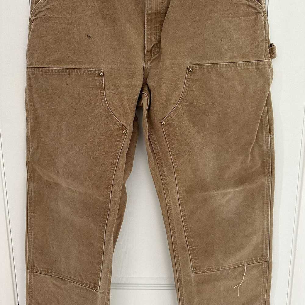 Carhartt × Vintage Duck Brown Double Knee Pants 3… - image 2