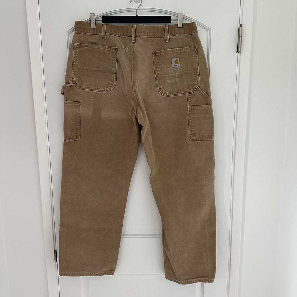 Carhartt × Vintage Duck Brown Double Knee Pants 3… - image 3