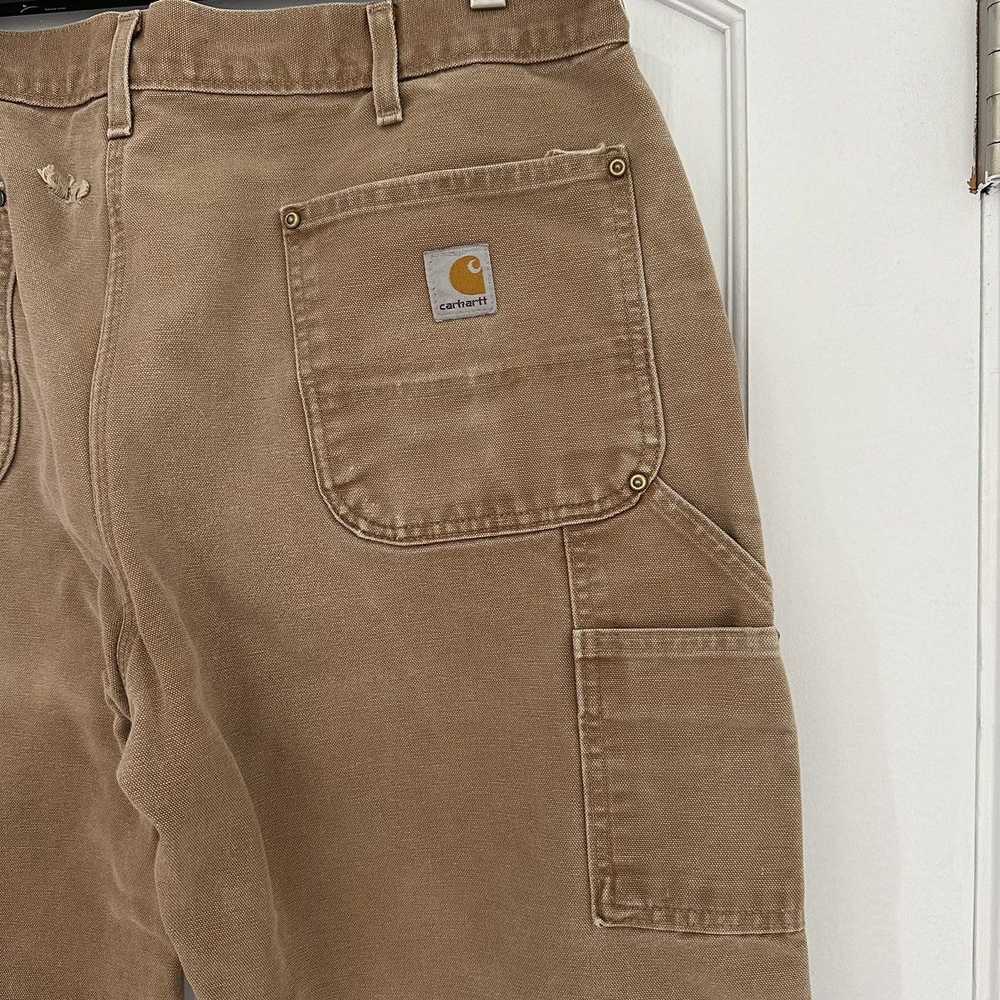 Carhartt × Vintage Duck Brown Double Knee Pants 3… - image 4