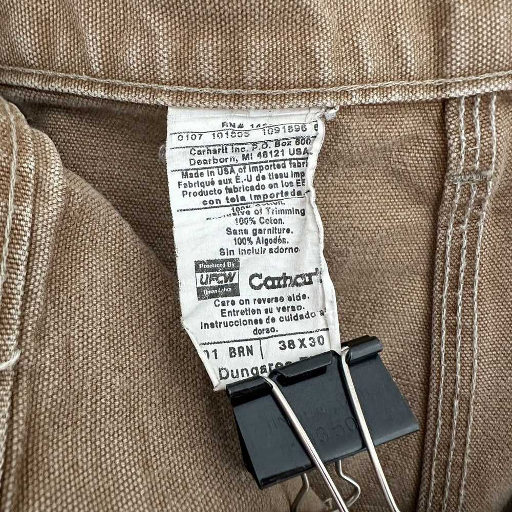 Carhartt × Vintage Duck Brown Double Knee Pants 3… - image 7