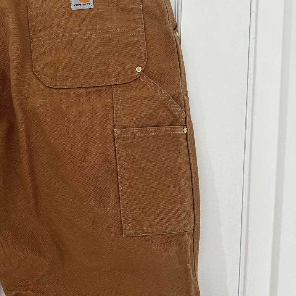 Carhartt B01-M Duck Brown Double Knee Canvas Pant… - image 5