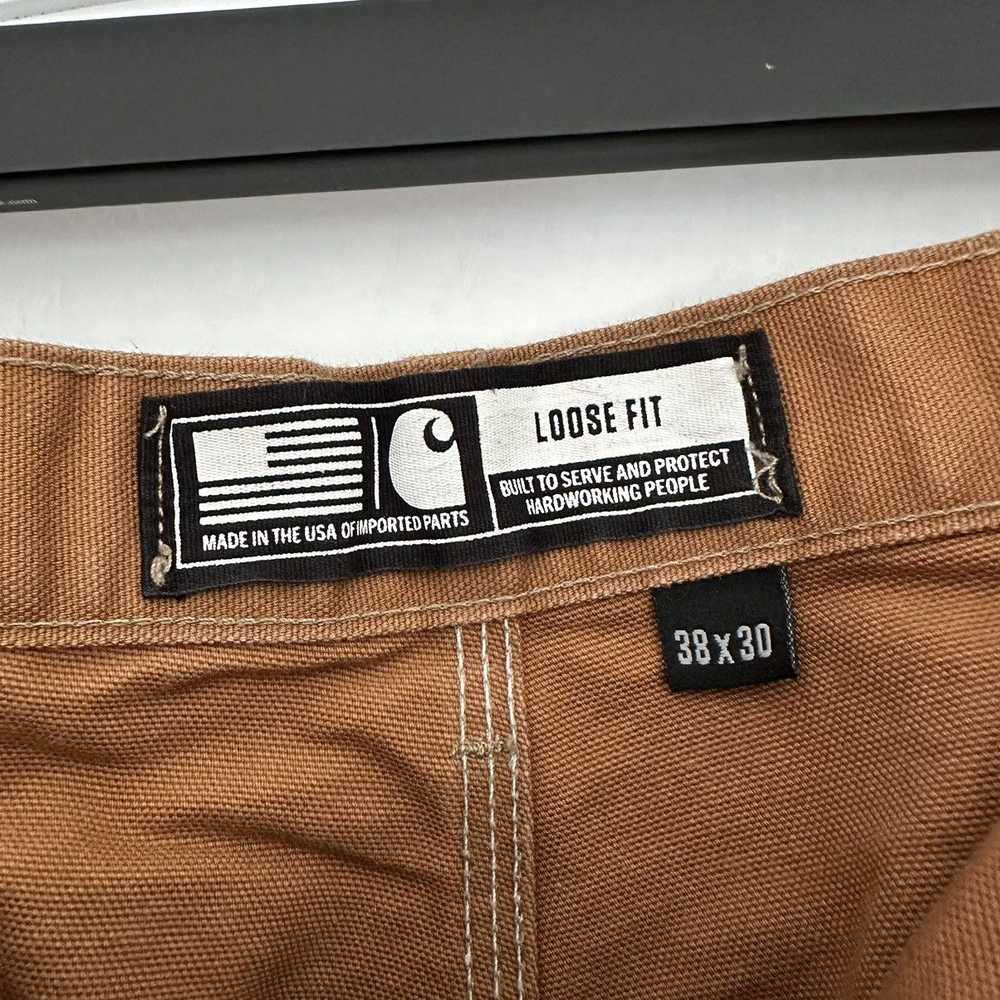 Carhartt B01-M Duck Brown Double Knee Canvas Pant… - image 9