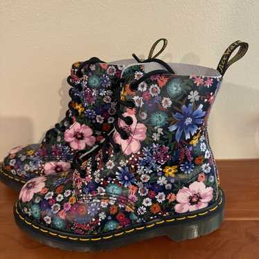 Doc Martens floral combat boots