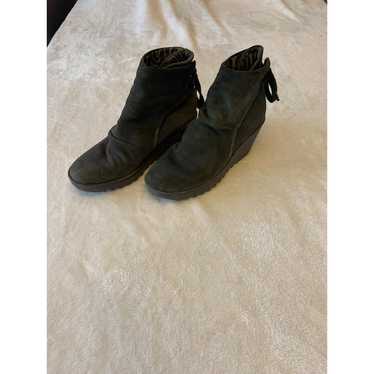 Fly London Suede Wedge Boots