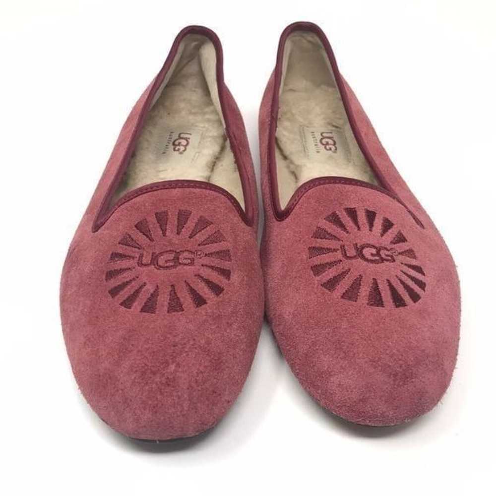 Ugg Alloway Berry Shearling Fur Lined Flats Slipp… - image 2