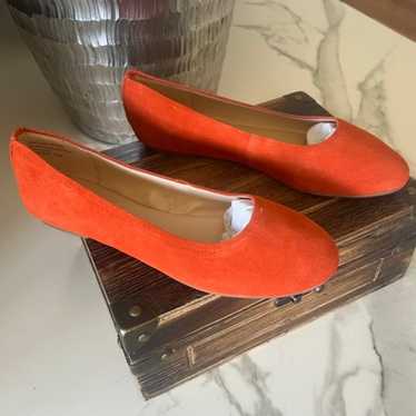 Violet & Red Windsor Ballet Suede Flats in Orange… - image 1