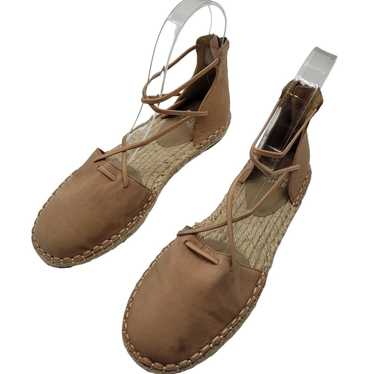 New Eileen Fisher Lee Nubuck Suede Espadrille Tan 