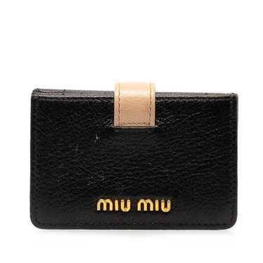 Miu Miu Miu Miu Leather Card Case Leather Card Ca… - image 1