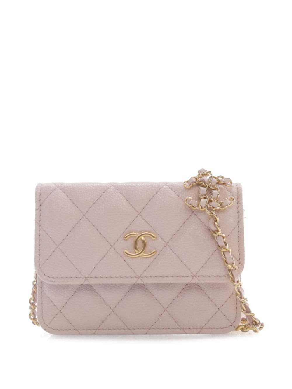 CHANEL Pre-Owned 2021 CC Quilted Caviar Coco Card… - image 1