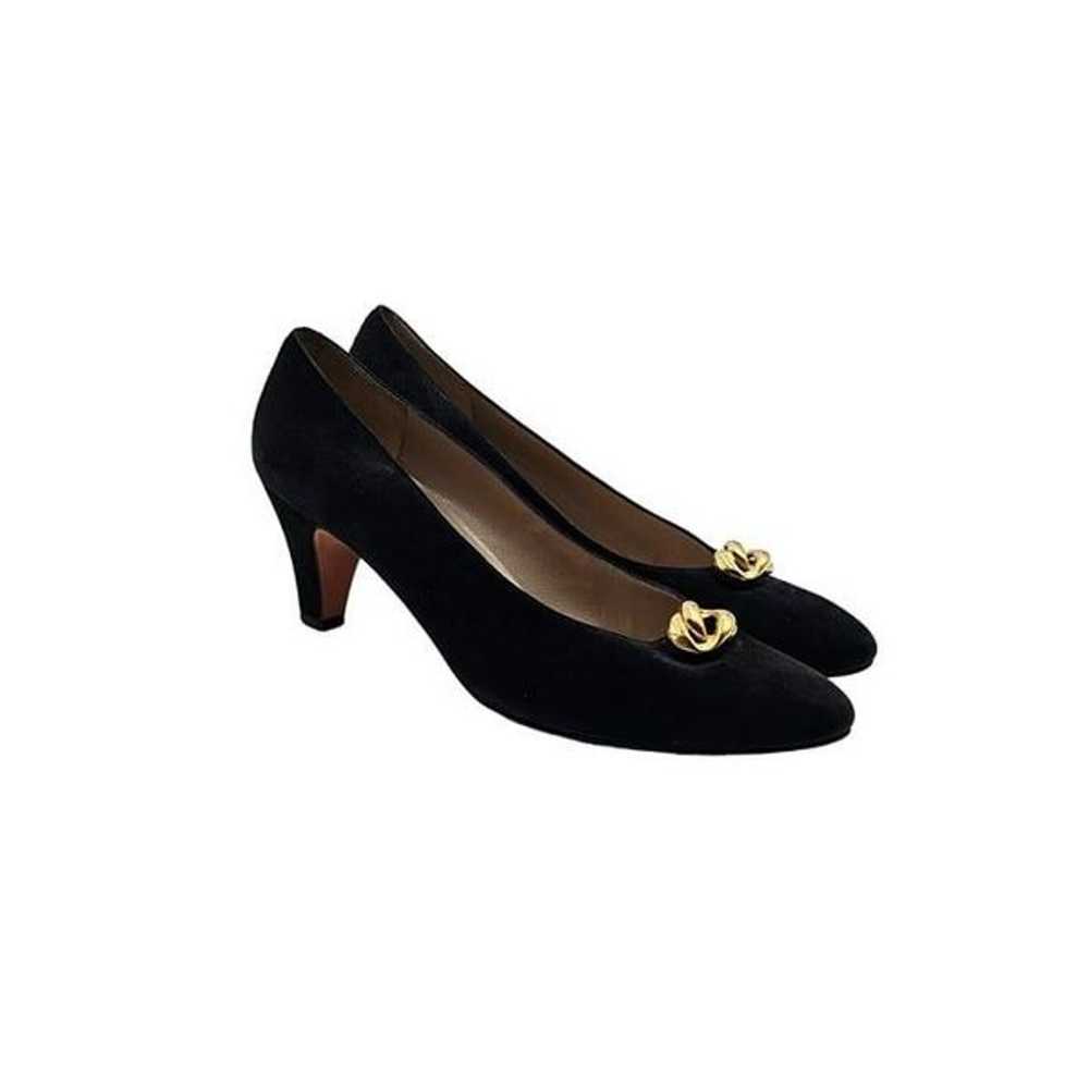 Women's - Salvatore Ferragamo Black Suede Heels, … - image 1