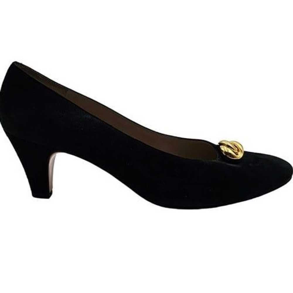 Women's - Salvatore Ferragamo Black Suede Heels, … - image 9