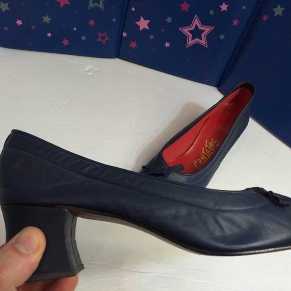 Cantatas Navy Leather Pump Shoe 8.5 B Glove soft - image 4