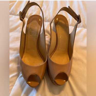 Christian Louboutin Nude Wedges size 37 (6.5)
