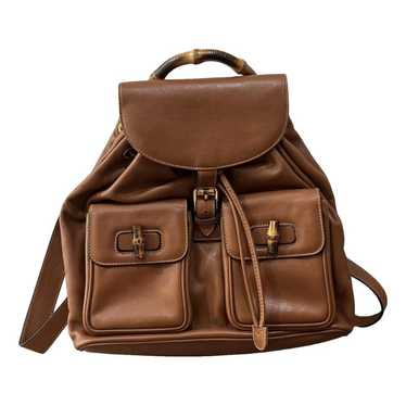 Gucci Bamboo Tassel Oval leather backpack