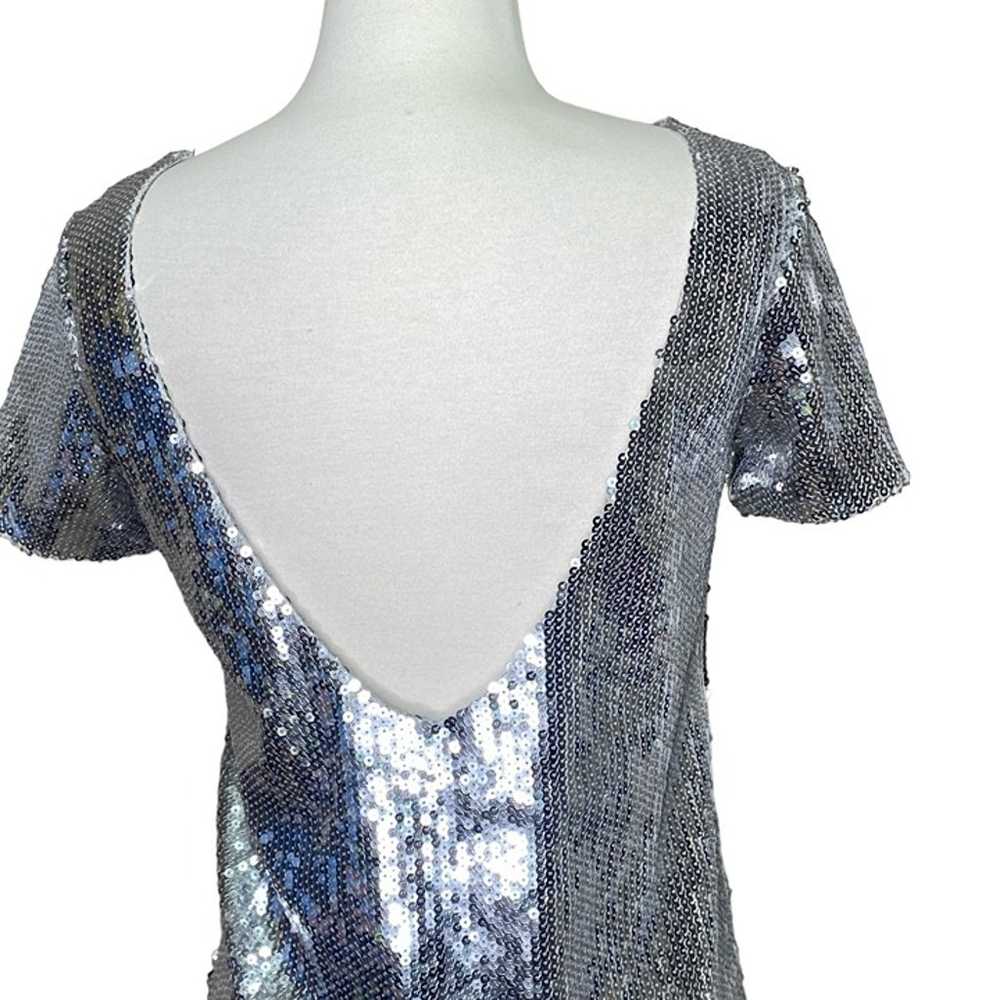 Fate Silver Sequin Dress NWT Size Extra Small - image 3